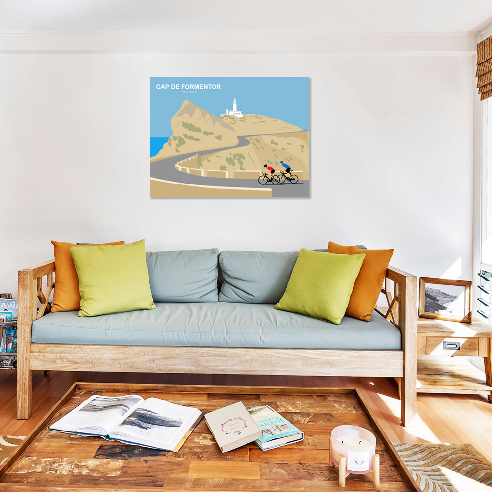 Velo Mule Cap De Formentor Mallorca Cycling Art Print