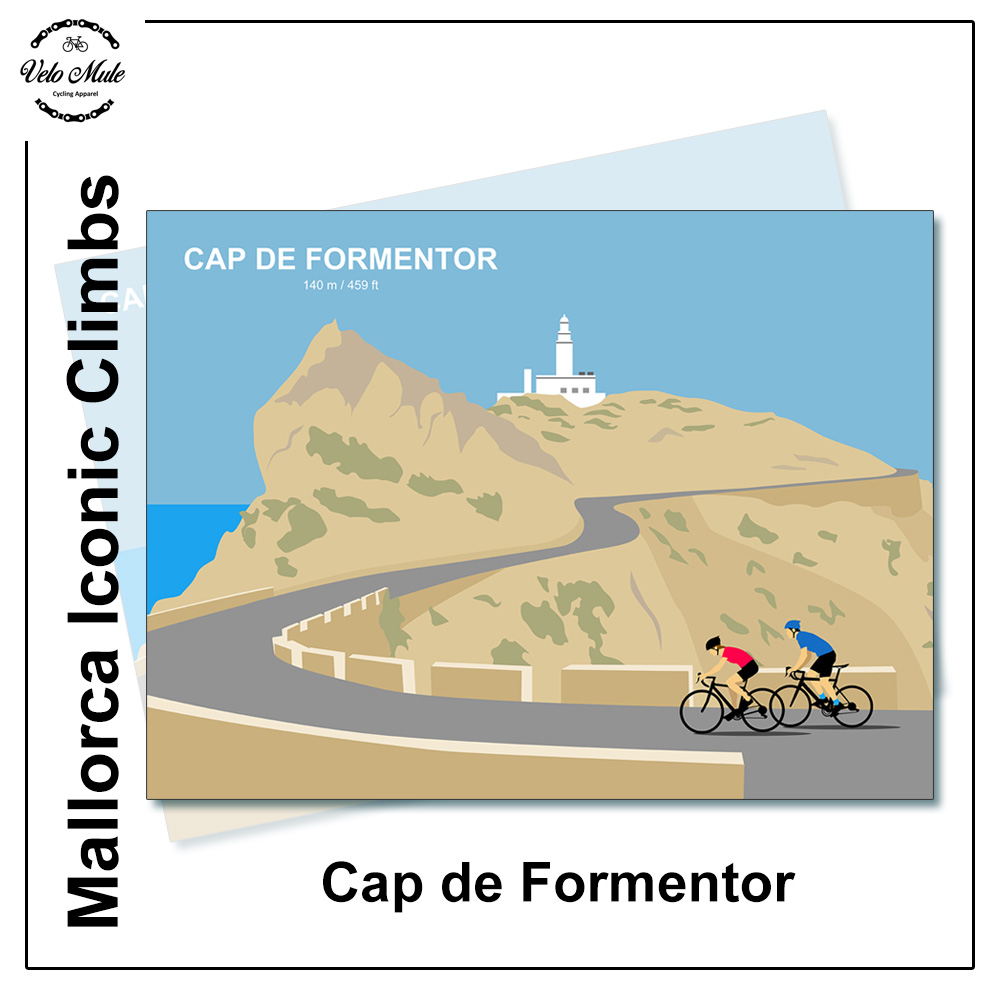 Velo Mule Mallorca Cap De Formentor Cycling Print