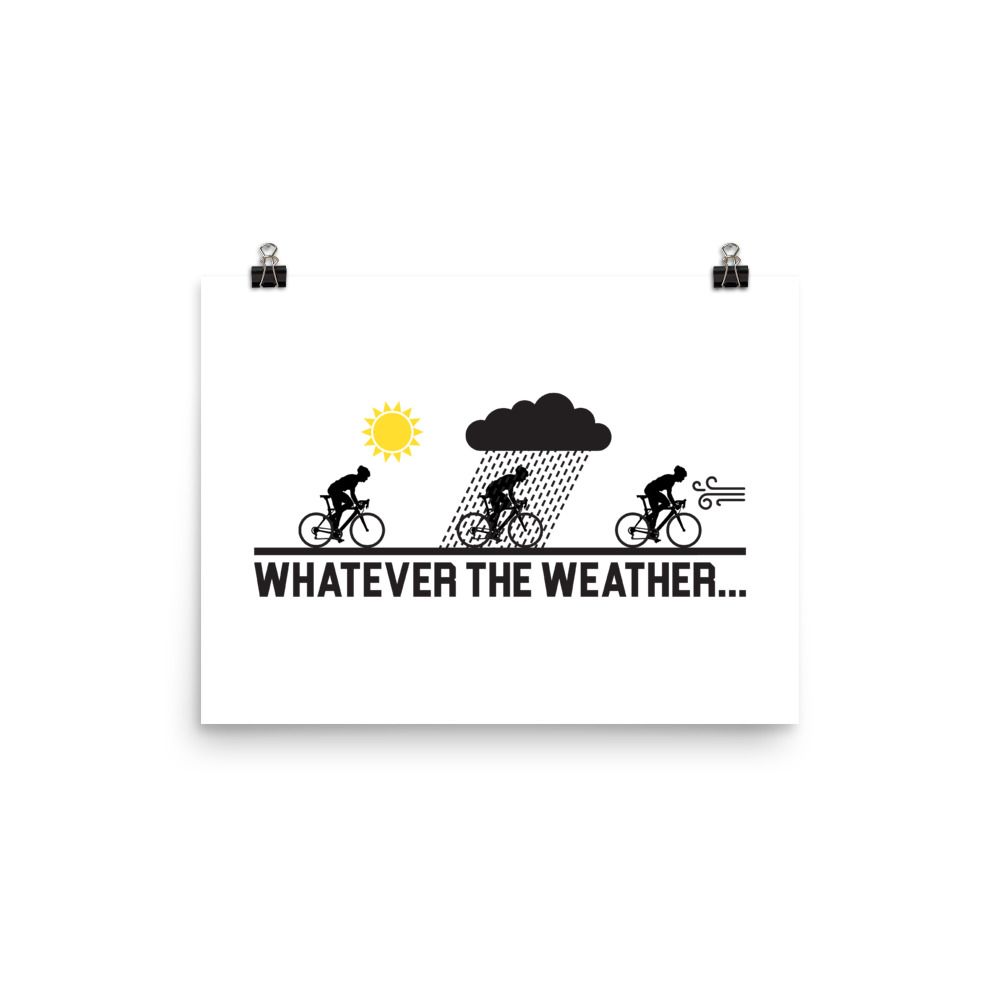 Velo Mule Whatever The Weather Cycling Art Print