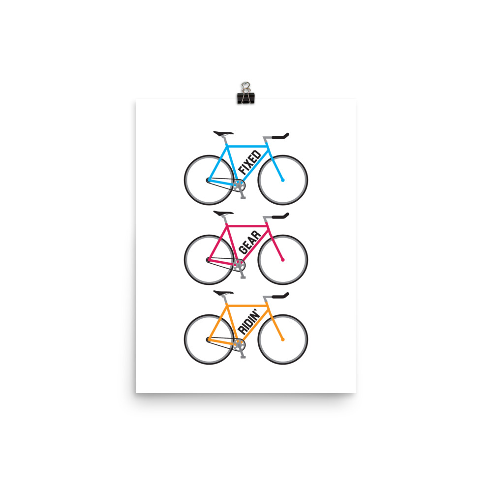 Velo Mule Fixed Gear-Ridin Cycling Art Print